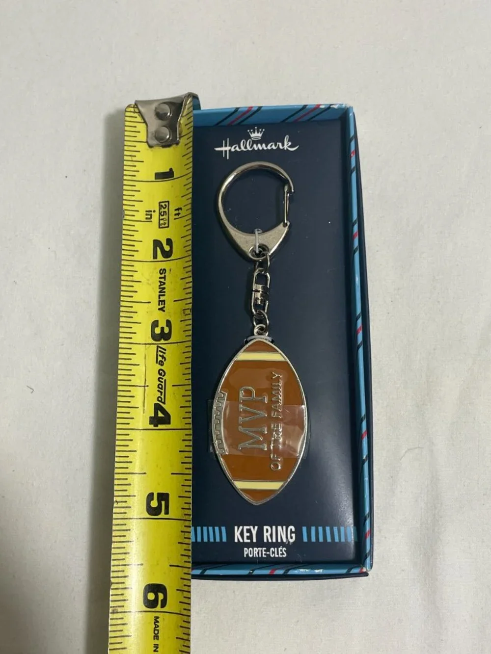 Hallmark MVP of the Family Football Key Ring Dad's Day Gift Keychain NIB